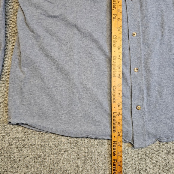 johnnie-O 2XL Blue Long Sleeve Button Down Shirt Mens Casual Pocket Golf - Picture 6 of 7